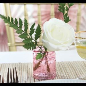 Kate Aspen Vintage Pink Glass Tea Light Holder (Set of 11)